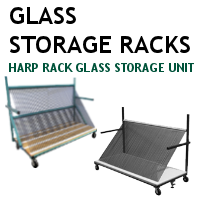 Glass Storage Harp Rack Units