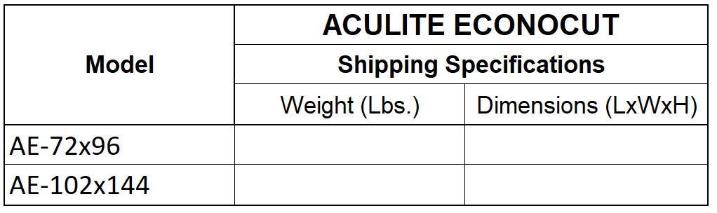 Aculite Econocut CNC Glass Cutting Table