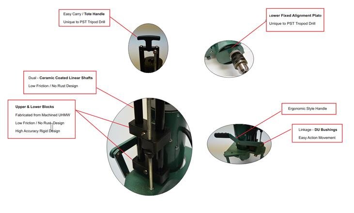 PST Tripod Glass Drill Machine